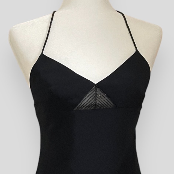 Vintage Gilhar Evening Black Beaded Midi Dress Size XS - Picture 4 of 6